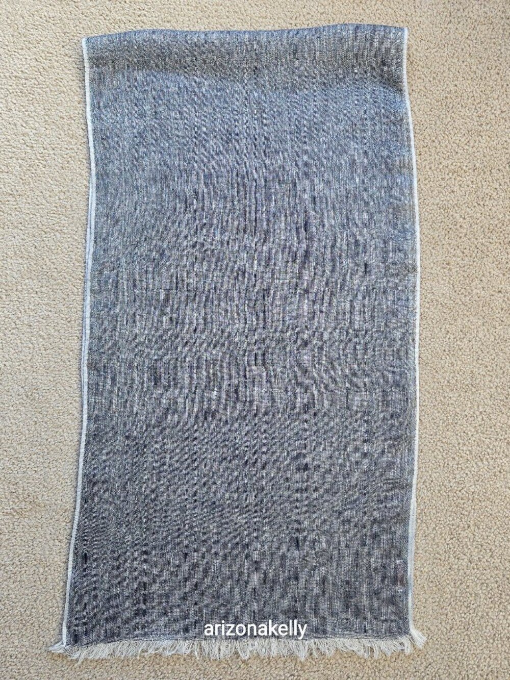 NWOT Pisu Linen Scarf NAVY BLUE